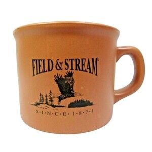 FIELD & STREAM Large Coffee Mug Bald Eagle Stoneware 4 x 3.5-in Terracotta Brown